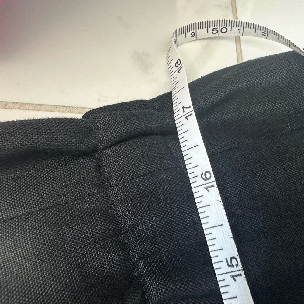Vintage Liz Claiborne  Black Wide-Leg Linen Pants - Picture 6 of 6